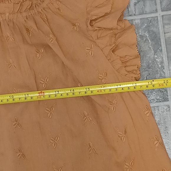 UNIVERSAL THREAD. Peach Ruffle Sleeve Blouse - Picture 7 of 9